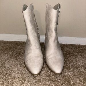 Women's Cream Cowboy Boots